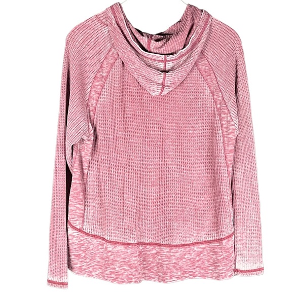 Lincoln Outfitters Lightweight Long Sleeve Distressed Hoodie, Mauve | XXL - Picture 5 of 13